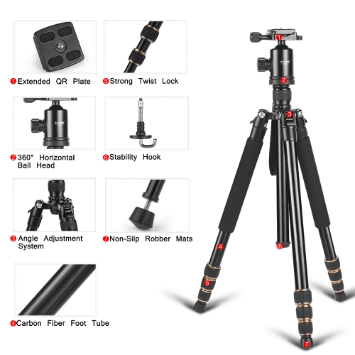 Fotomate compact Aluminum Alloy Tripod for Canon Nikon Digital Camera DSLR