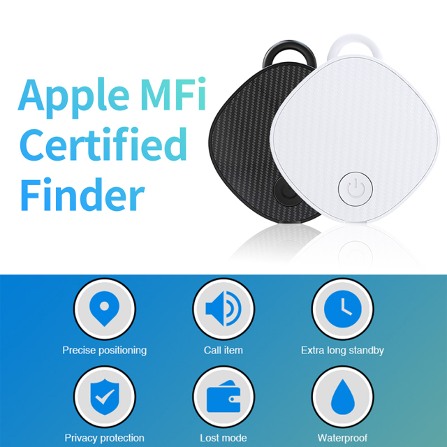 Luggage Tracker Key Finder Smart Bluetooth Tracker Pairs with Apple Find My (iOS Only) Item Locator for Bags Wallets Keys Anti-Lost 4 Pack