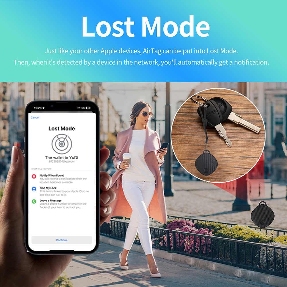 Luggage Tracker Key Finder Smart Bluetooth Tracker Pairs with Apple Find My (iOS Only) Item Locator for Bags Wallets Keys Anti-Lost 4 Pack
