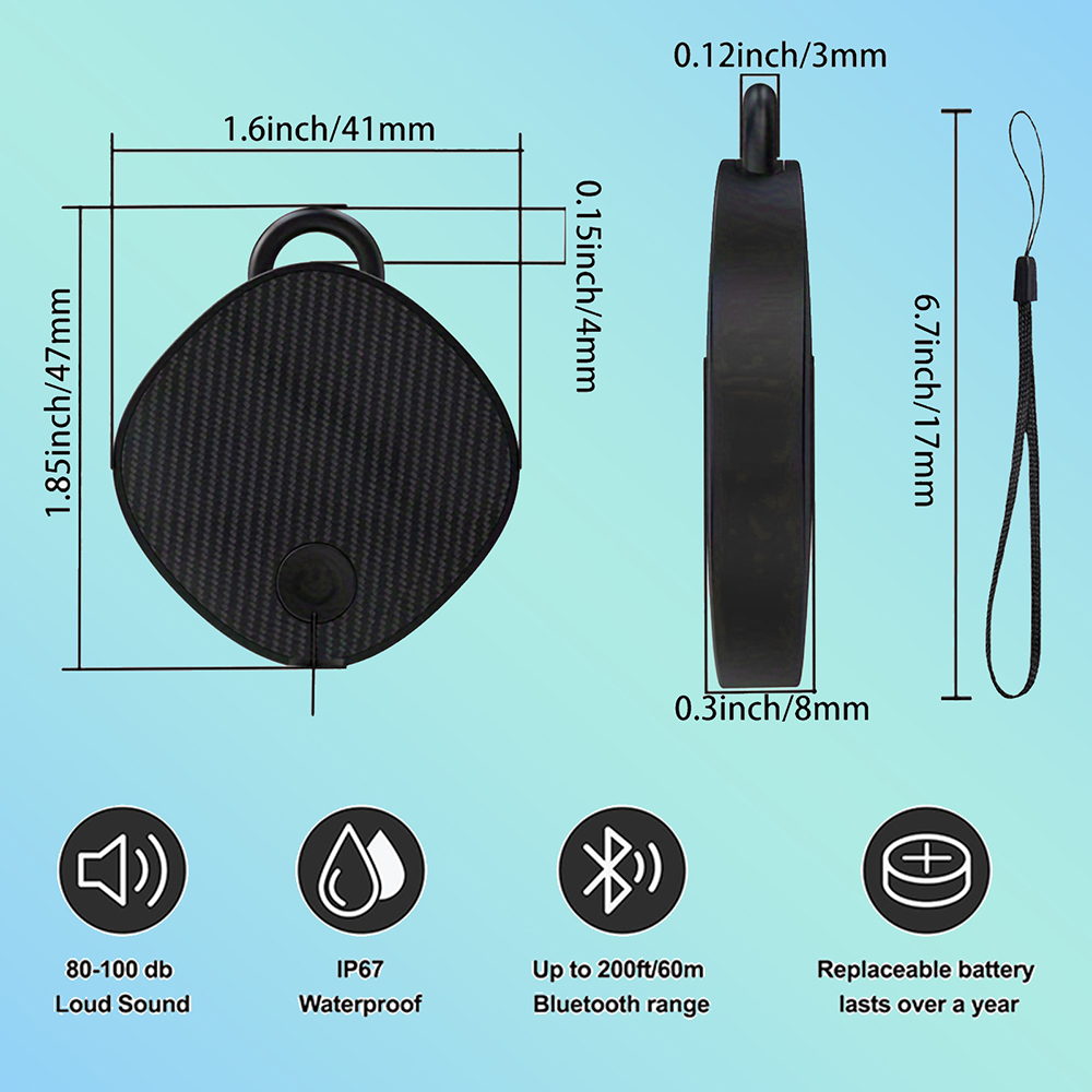 Luggage Tracker Key Finder Smart Bluetooth Tracker Pairs with Apple Find My (iOS Only) Item Locator for Bags Wallets Keys Anti-Lost 4 Pack