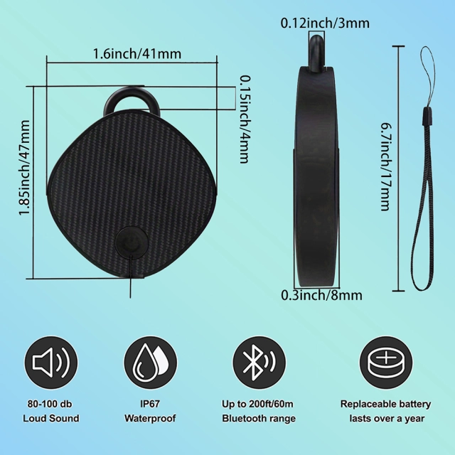 Luggage Tracker Key Finder Smart Bluetooth Tracker Pairs with Apple Find My (iOS Only) Item Locator for Bags Wallets Keys Anti-Lost 4 Pack