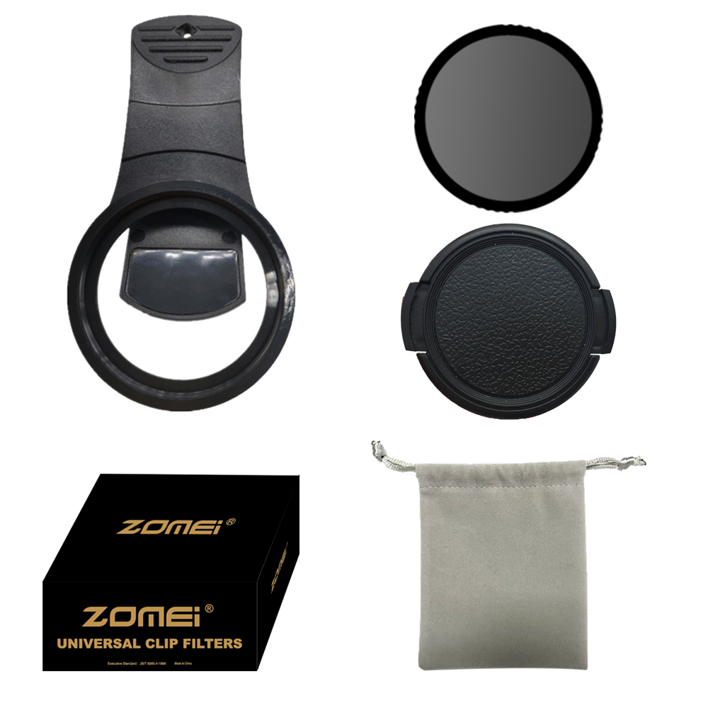 52mm CPL Filter Universal Circular Polarizer Lens Filter Cell Phone Lens Accessory Kit Includes CPL Lens and Clip