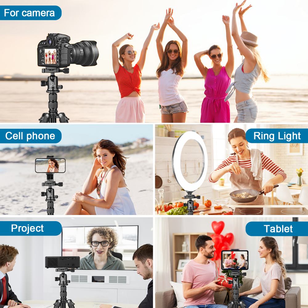 Heavy Duty Tripod for Camera and Phone Camera Monopod Tripod DSLR Binoculars Spotting Scope Camcorders Video Tripod Stand 196cm