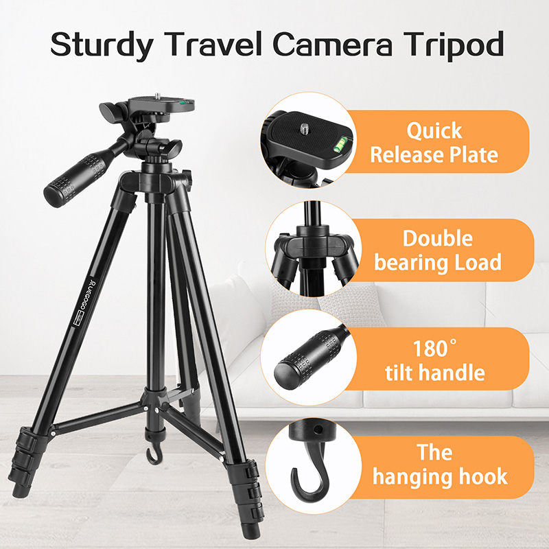 Cell Phone Tripod Phone Holder and Tripod Bag Lightweight Portable Camera Tripod Stand Compatible with Smartphone