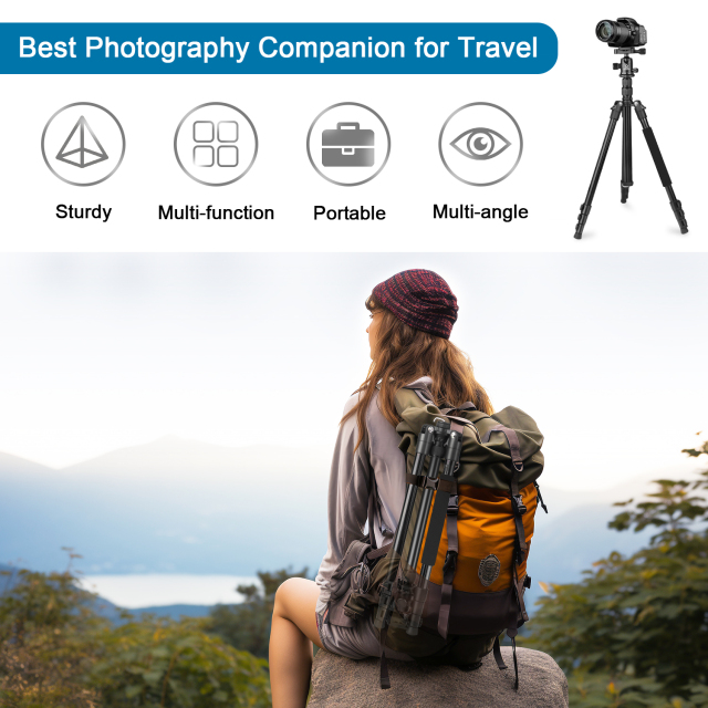 Heavy Duty Tripod for Camera and Phone Camera Monopod Tripod DSLR Binoculars Spotting Scope Camcorders Video Tripod Stand 196cm