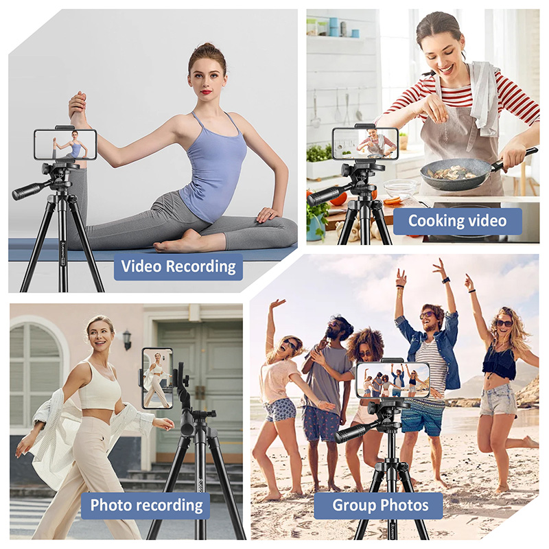 Cell Phone Tripod Phone Holder and Tripod Bag Lightweight Portable Camera Tripod Stand Compatible with Smartphone