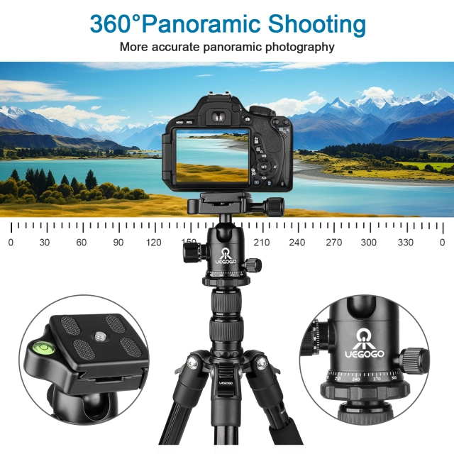 Heavy Duty Tripod for Camera and Phone Camera Monopod Tripod DSLR Binoculars Spotting Scope Camcorders Video Tripod Stand 196cm