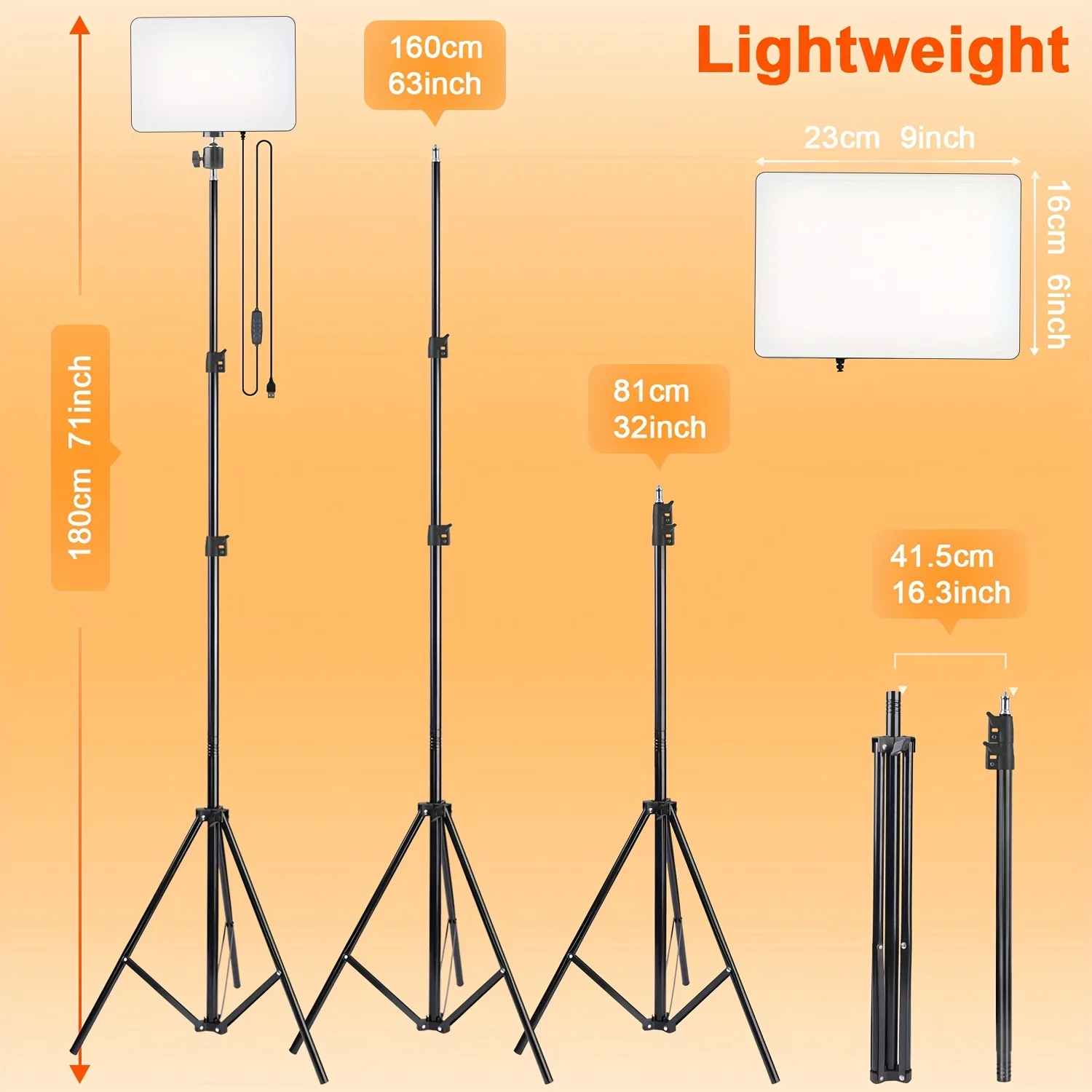 Zomei 10" LED Video Light Kit with 63" Tripod Stand - Dimmable Studio Lighting for YouTube/TikTok/Live Streaming