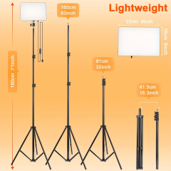 Zomei 10" LED Video Light Kit with 63" Tripod Stand - Dimmable Studio Lighting for YouTube/TikTok/Live Streaming