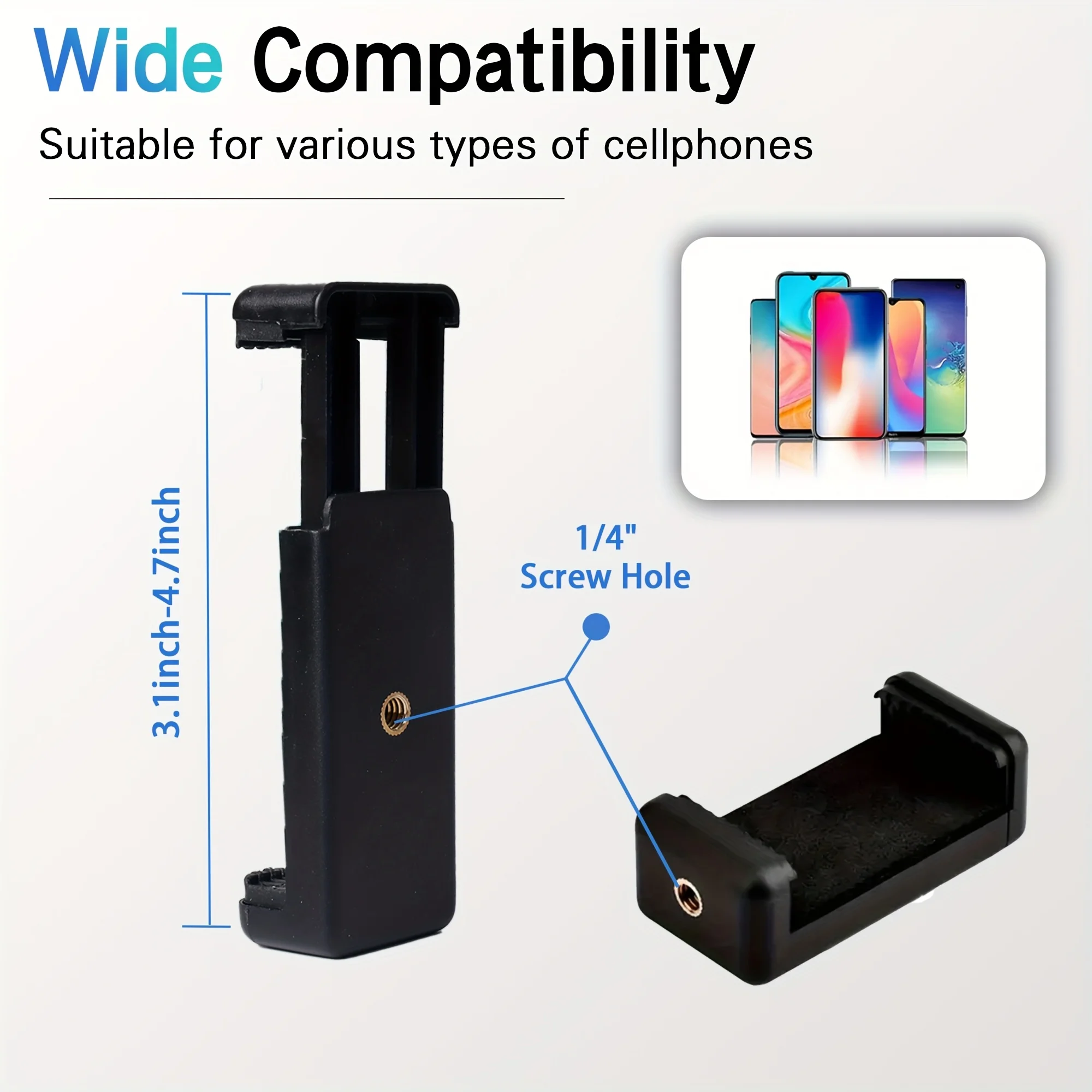 ZOMEI 77" Adjustable Phone Tripod w/Gooseneck & Aluminum Base - for Overhead Shooting, Vlogging, iPhone/Android