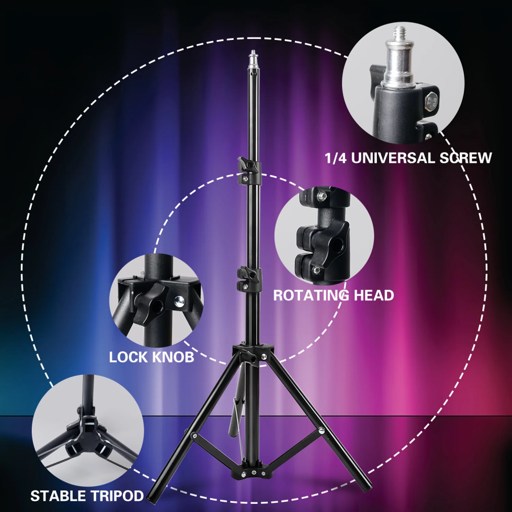Zomei 10" RGB Ring Light with Tablet Holder,Ring Light for TikTok/Live Stream/Makeup/YouTube