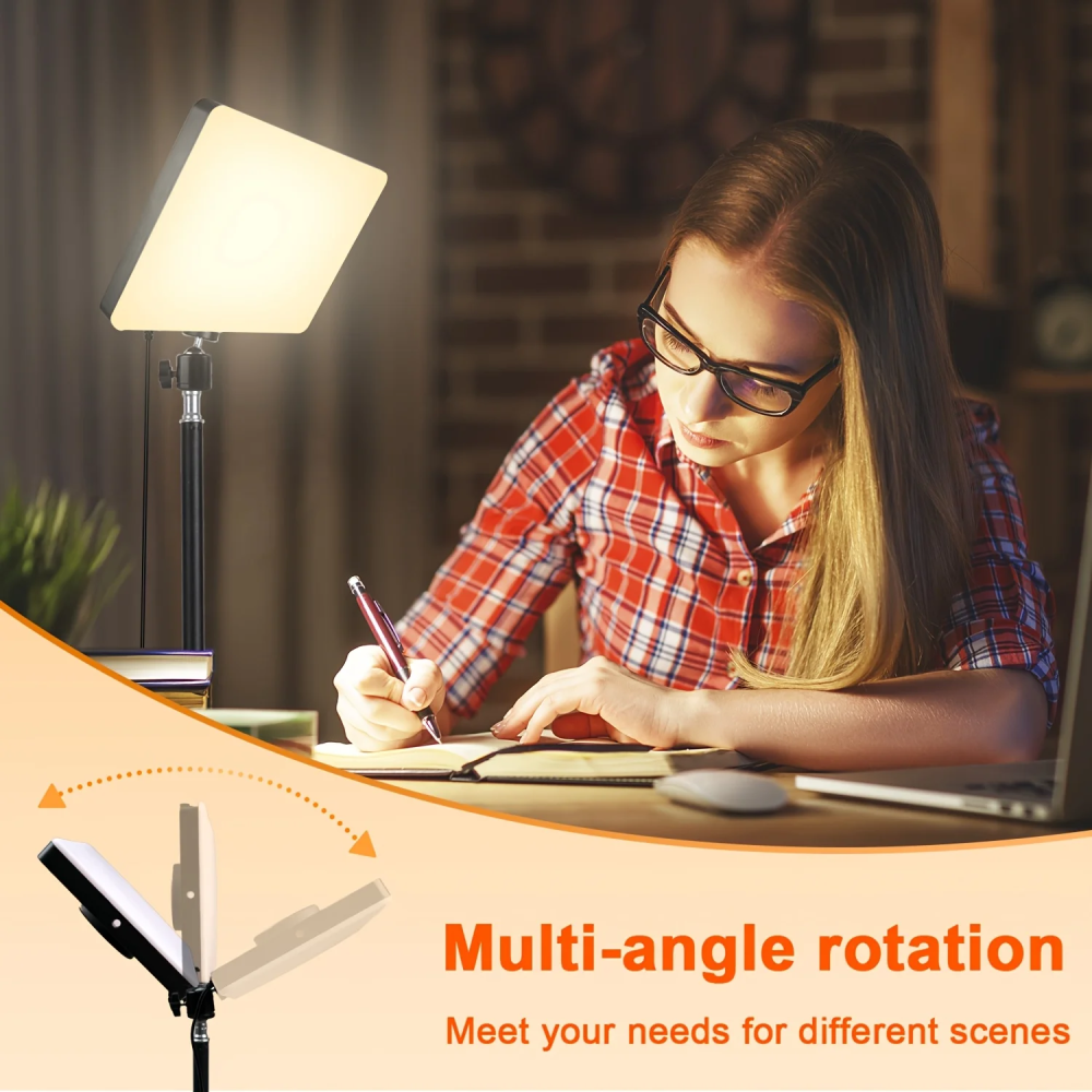 Zomei 10" LED Video Light Kit with 63" Tripod Stand - Dimmable Studio Lighting for YouTube/TikTok/Live Streaming