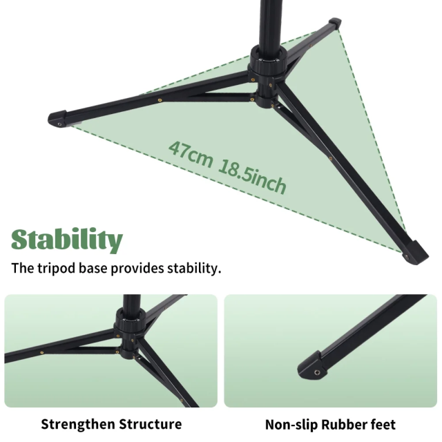 63 inch Phone Tripod, Selfie Stick Stand, For Video Recording, Compatible With Phone/ Camera Black