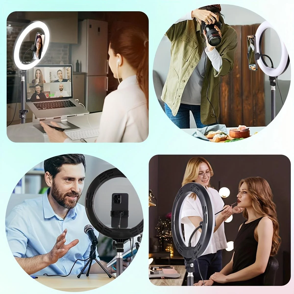 10" ring light With 43.3" tripod & phone holder - perfect for videos, makeup & content creation (YouTube/TikTok/Twitch)