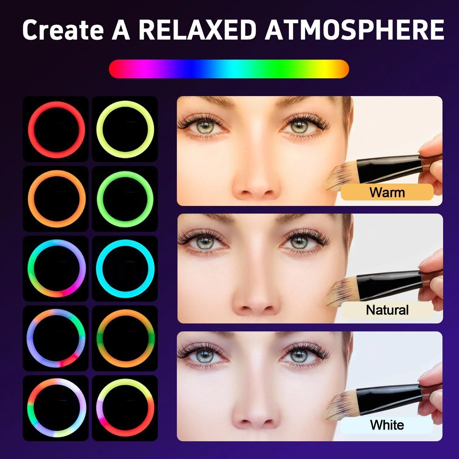 10" Professional Ring Light with Adjustable Tripod & Phone Holder – Retractable Color Temp, Perfect for Live Streams/YouTube/TikTok, Ideal Christmas Gift