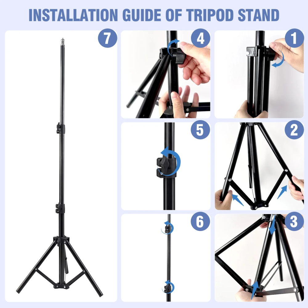 12" RGB Ring Light With 43" Tripod & Phone Holder - 360° Rotating Head, 10+ Lighting Modes, Dimmable for Streaming/Makeup/Vlogs