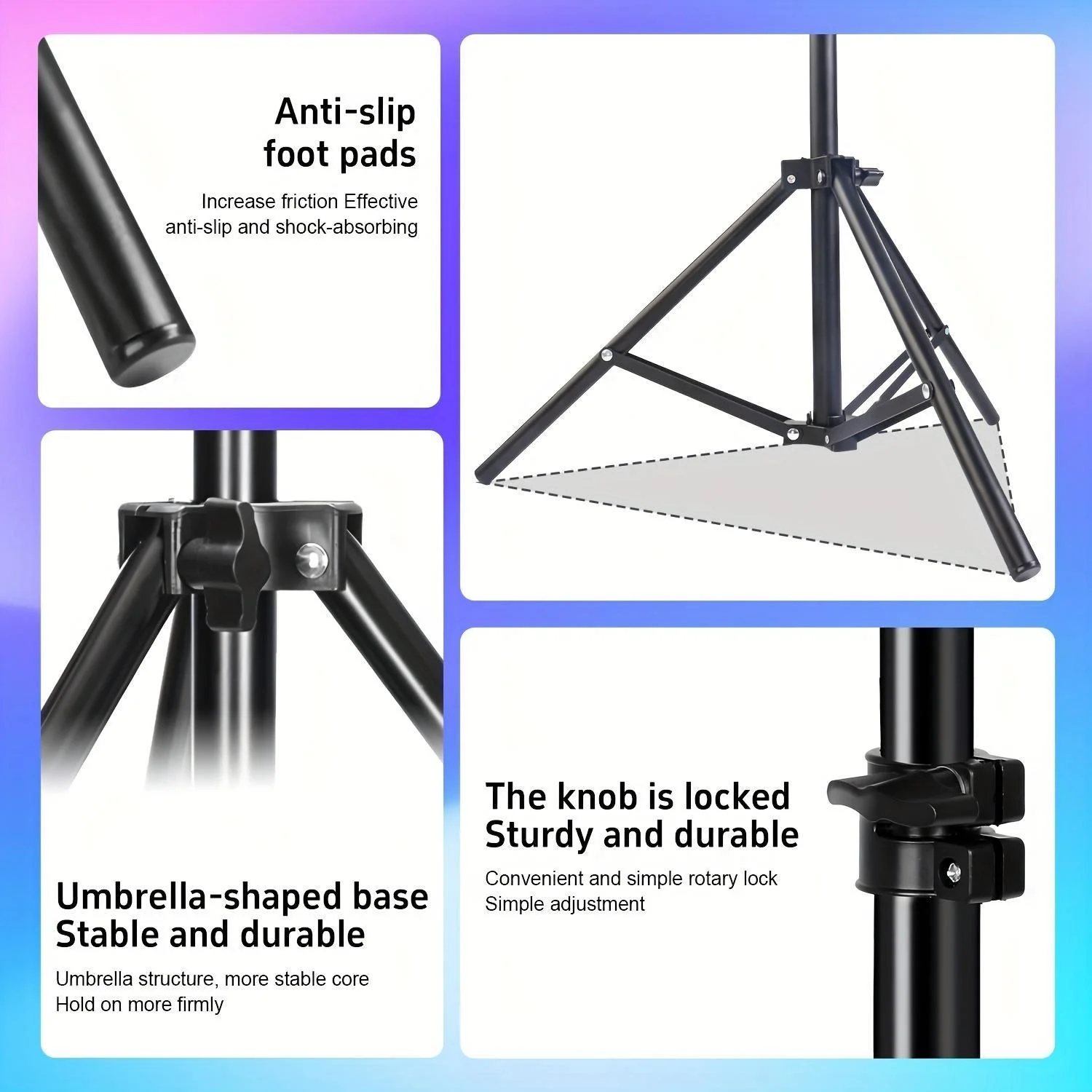 10" Professional Ring Light with Adjustable Tripod & Phone Holder – Retractable Color Temp, Perfect for Live Streams/YouTube/TikTok, Ideal Christmas Gift