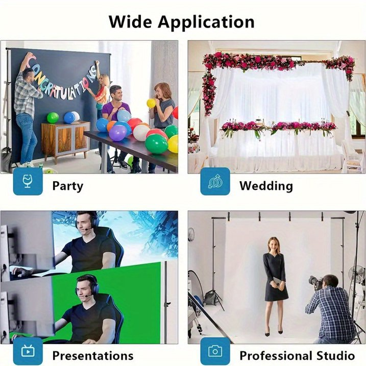 Pro Photo Studio Kit | 2.6x3m Adjustable Backdrop Stand System with 6 Clips, 2 Sandbags & Carry Case (No Curtain) | Perfect for Portrait/Video Shooting