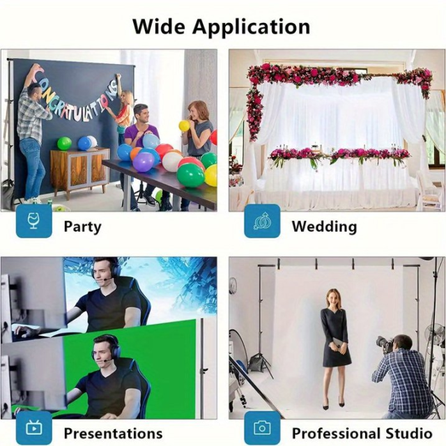 Pro Photo Studio Kit | 2.6x3m Adjustable Backdrop Stand System with 6 Clips, 2 Sandbags & Carry Case (No Curtain) | Perfect for Portrait/Video Shooting