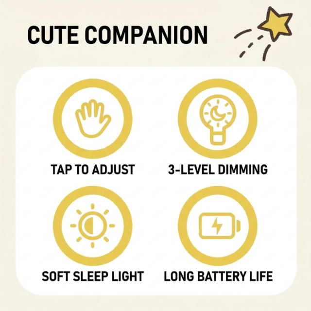 Astronaut Moon Night Light for Kids, Rechargeable Dimmable Touch Control, 3 Light Modes Eye-Caring Bedside Lamp, Space Theme Perfect Birthday Christmas Gift.