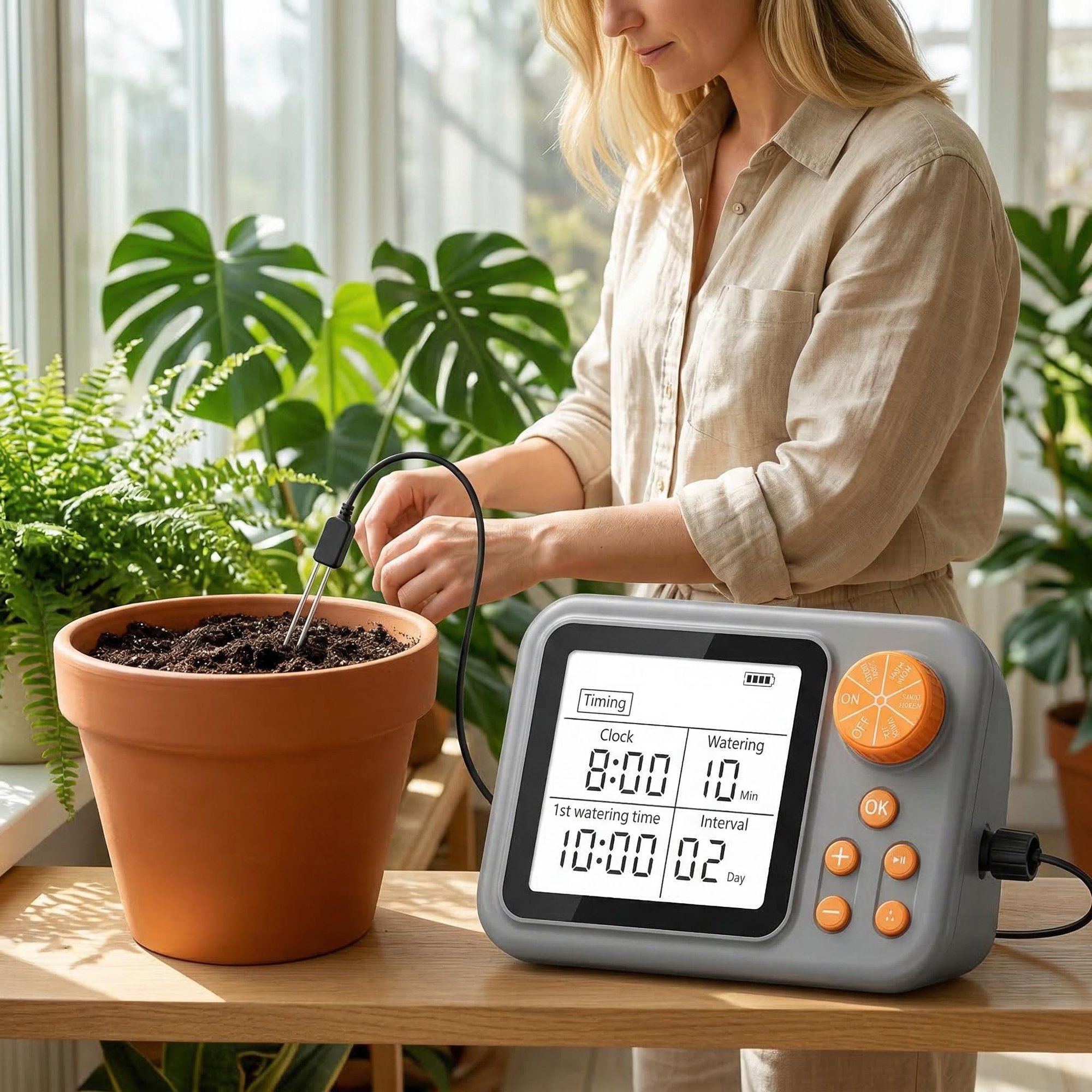 Automatic Indoor Plant Watering System, Self-Watering Drip Irrigation Kit for Indoor and Outdoor Gardens, Adjustable Drippers Capable of Watering Up to 15 Plants Simultaneously