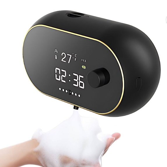 Touchless Smart Soap Dispenser, 500ML Rechargeable with Infrared Sensor, 3 Adjustable Soap Levels, LED Display. Wall Mountable for Bathroom Kitchen Office