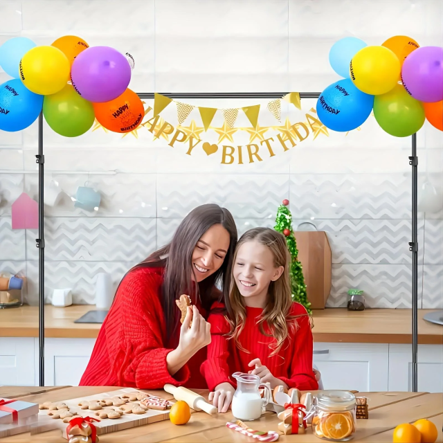 6.6x9.8ft Adjustable Photo Backdrop Stand Kit w/Carry Bag & 6 Clips - for Studio, Weddings, Parties, Baby Photography