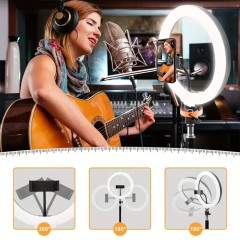 Zomei 10" Ring Light with 63" Adjustable Tripod & Phone Holder - Professional LED Lighting for YouTube, Streaming, Makeup