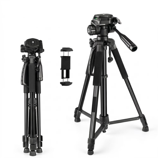ZOMEI Camera Tripod, 360° Multi-Angle Shooting，Compatible with DSLR Cameras, Camcorders, Smartphones, Includes Carrying Bag
