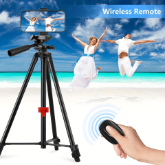 Professional 1.3M Tripod for TikTok/YouTube/Live Streams with Phone Clip & GoPro Mount, Adjustable Height Ideal for Travel, Outdoor Shooting & Smooth Filming