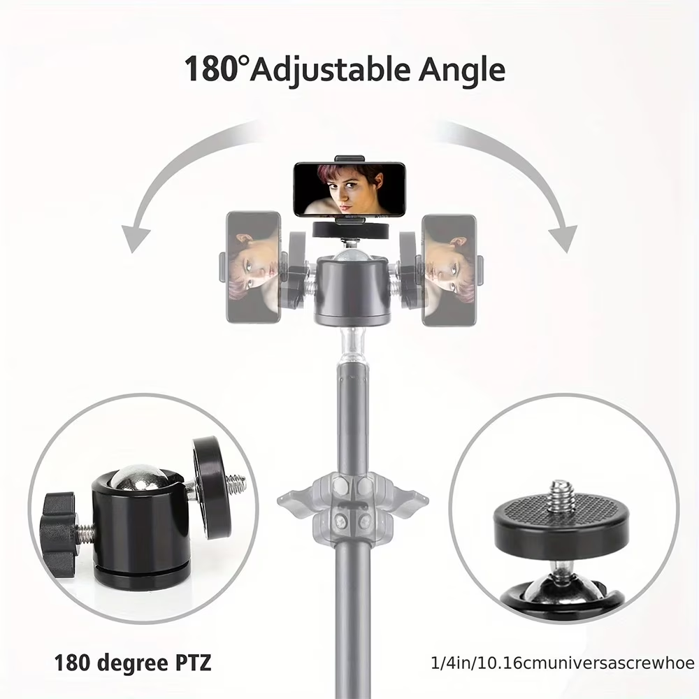 Zomei 10" Ring Light with 63" Adjustable Tripod & Phone Holder - Professional LED Lighting for YouTube, Streaming, Makeup