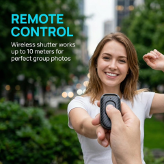 Magnetic Phone Tripod Selfie Stick (52 Inches), 2-in-1 with detachable wireless remote. Ideal for travel, vlogging, live streaming, TikTok, YouTube. Compatible with iPhone and Android.