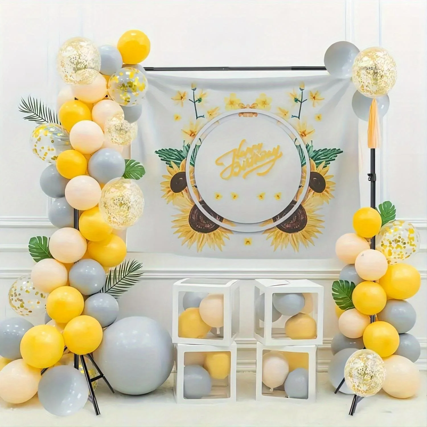 6.6x9.8ft Adjustable Photo Backdrop Stand Kit w/Carry Bag & 6 Clips - for Studio, Weddings, Parties, Baby Photography