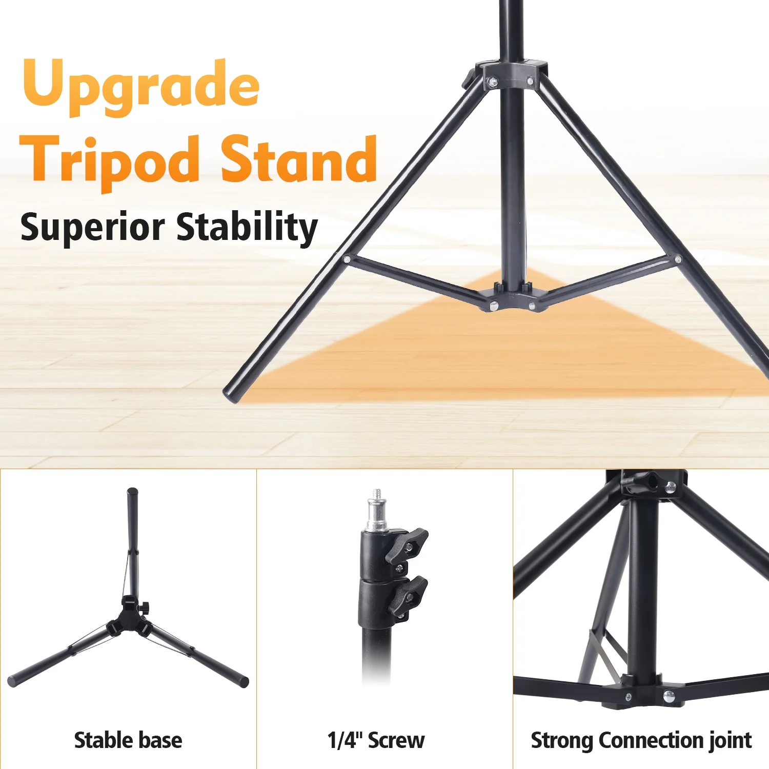 12" Ring Light with 63" Tripod Stand and Phone Holder Kit, Full-Screen Zoom Lighting for Video Recording, Makeup, Live Stream