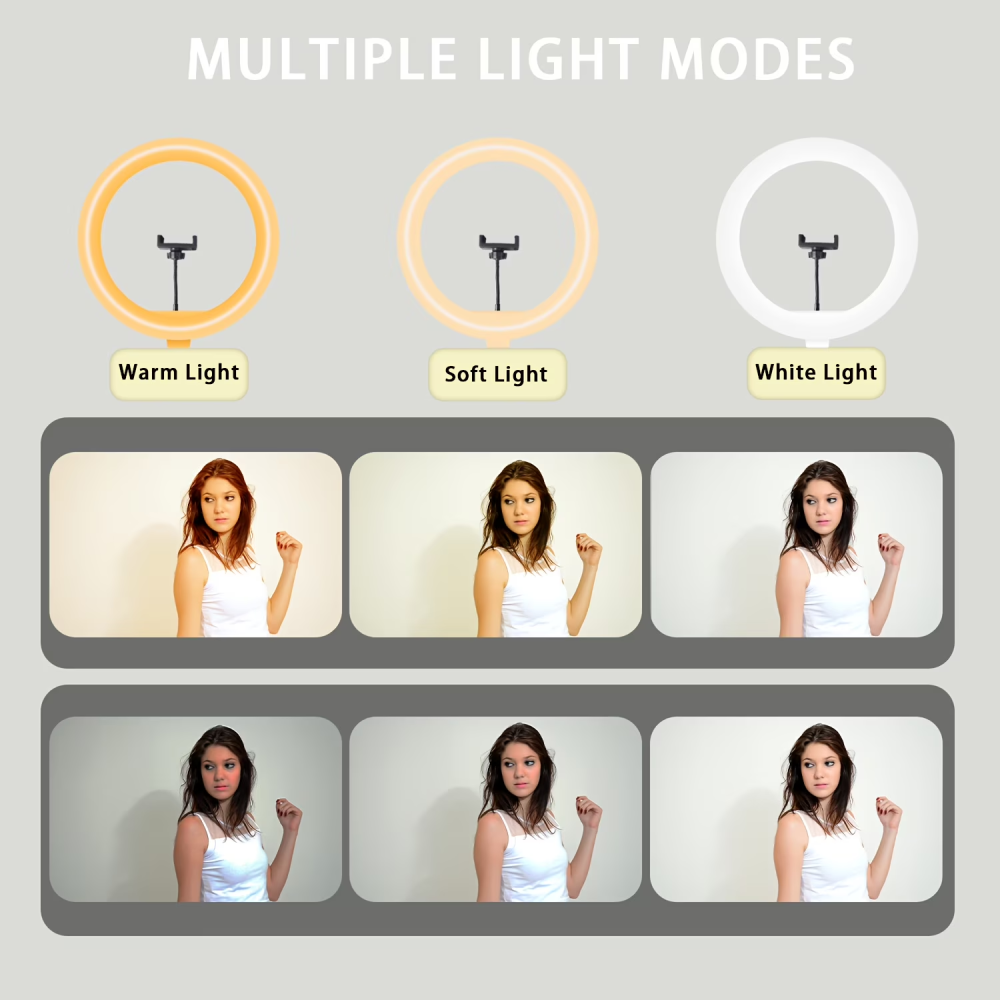 ZOMEI 63" LED Ring Light with Stand & Phone Holder, USB Studio Light for Photography/Video/Live Streaming, Portable Fill Light