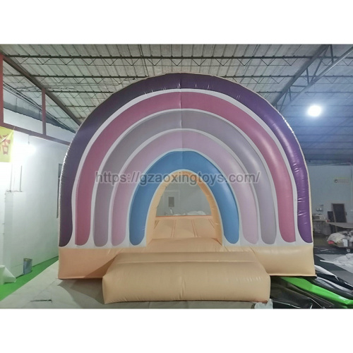 Rainbow Beige Inflatable Bounce House