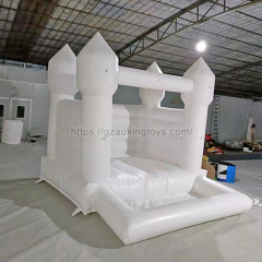 White Inflatable Bounce House With Ball Pit