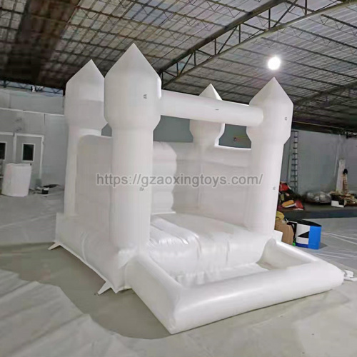 White Inflatable Bounce House With Ball Pit