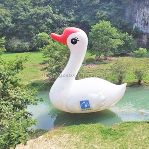Inflatable White Swan