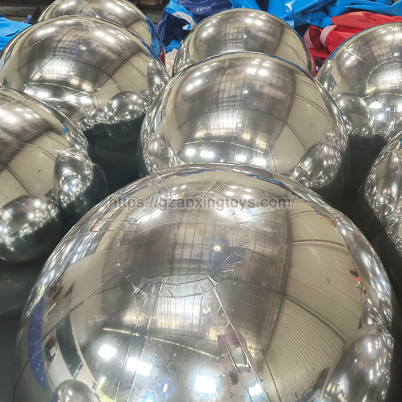 Silver Inflatable Mirror Ball