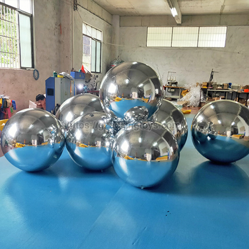 Silver Inflatable Mirror Ball