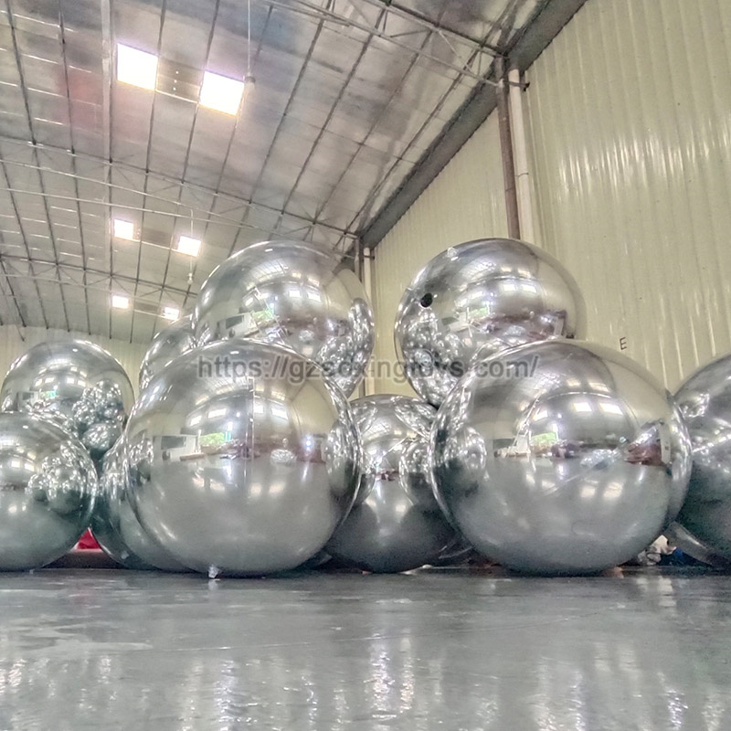 Silver Inflatable Mirror Ball