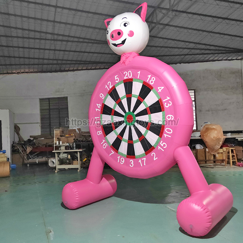 Pink Pig Inflatable Football Dart