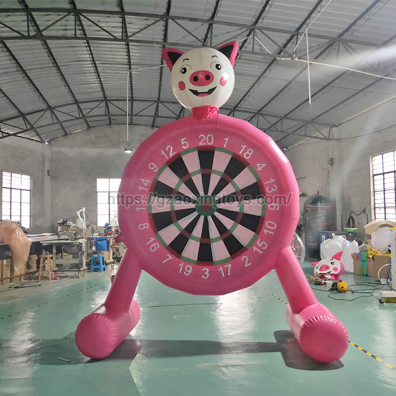 Pink Pig Inflatable Football Dart