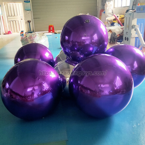 Purple Inflatable Mirror Ball
