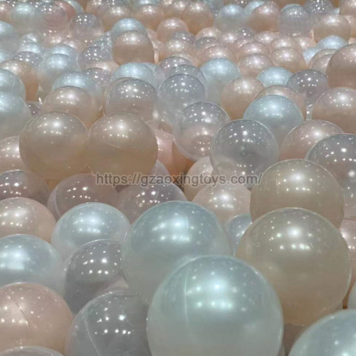Transparent/Pearl White/Pink Marine Ball