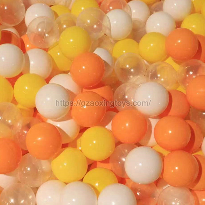 Transparent/White/Orange/Yellow Marine Ball