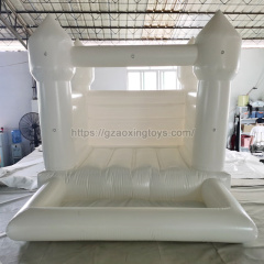 White Inflatable Bounce House With Ball Pit
