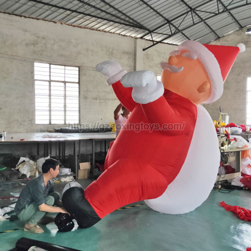 Christmas Inflatable Wall Climbing Santa Claus