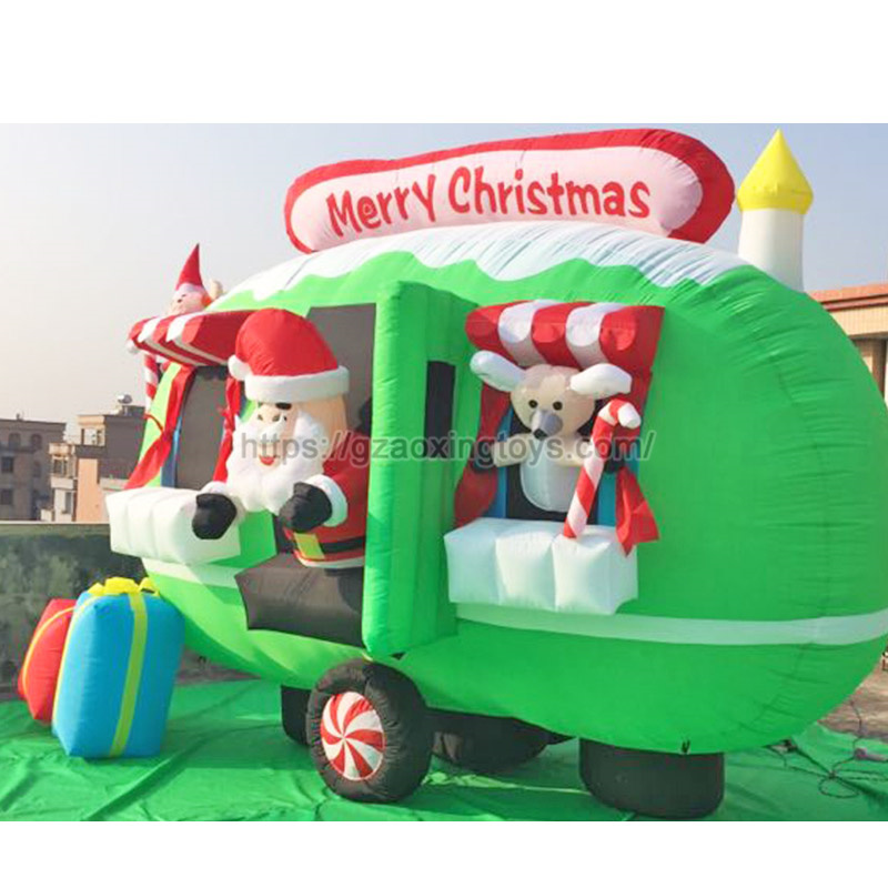 Christmas Inflatable Santa Claus Car